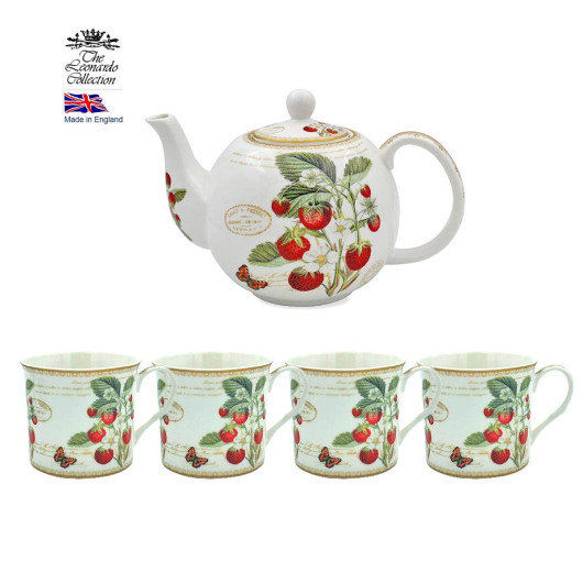 ajov souprava anglick porceln, Lesn jahody
